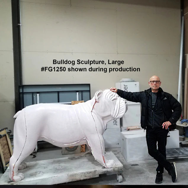 Fiberglass Bulldog  Large Sculpture, Black By Gold Leaf Design Group | Animals & Pets | Modishstore - 6