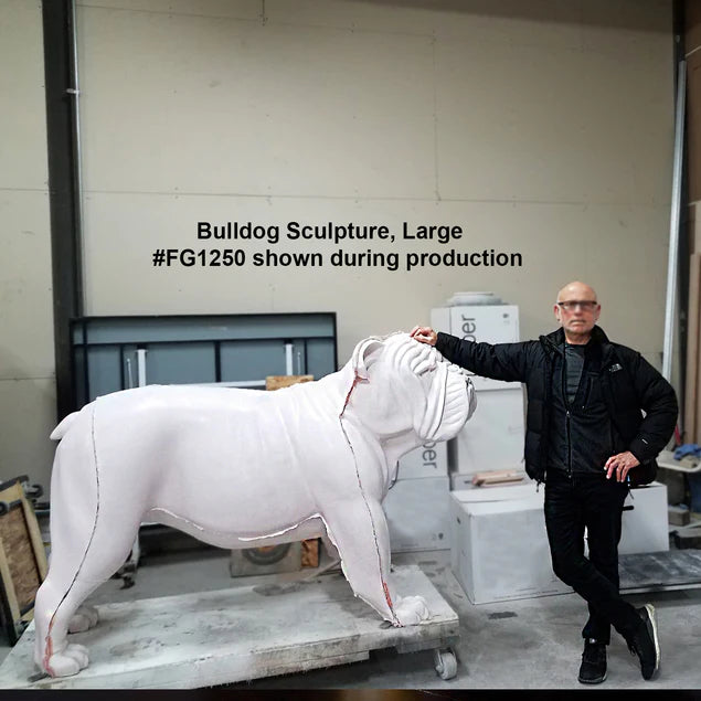 Fiberglass Bulldog Large Indore Sculpture, Red By Gold Leaf Design Group | Animals & Pets |  Modishstore - 3