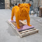 Fiberglass Bulldog  Large Indore Sculpture, Orange By Gold Leaf Design Group | Animals & Pets |  Modishstore - 2