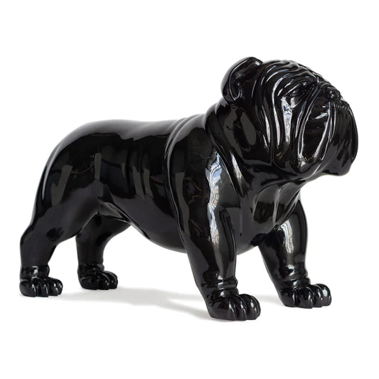 Fiberglass Bulldog MD Indore Sculpture, Black By Gold Leaf Design Group | Animals & Pets | Modishstore