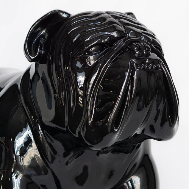 Fiberglass Bulldog MD Indore Sculpture, Black By Gold Leaf Design Group | Animals & Pets | Modishstore - 4