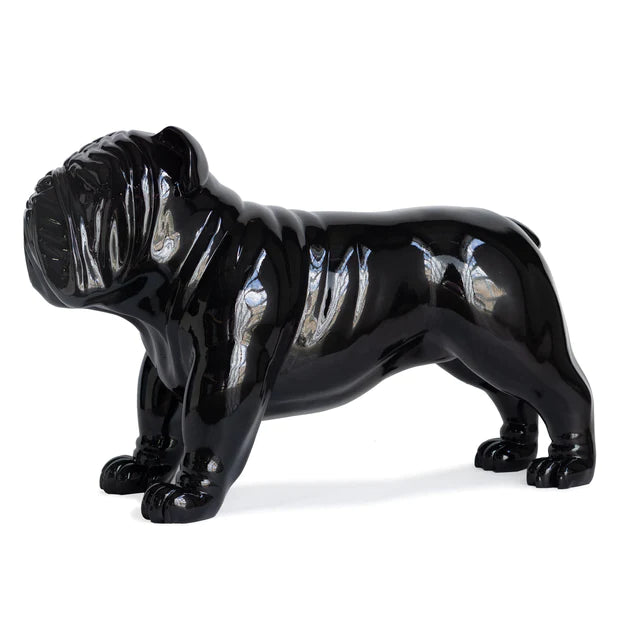 Fiberglass Bulldog MD Indore Sculpture, Black By Gold Leaf Design Group | Animals & Pets |  Modishstore - 6