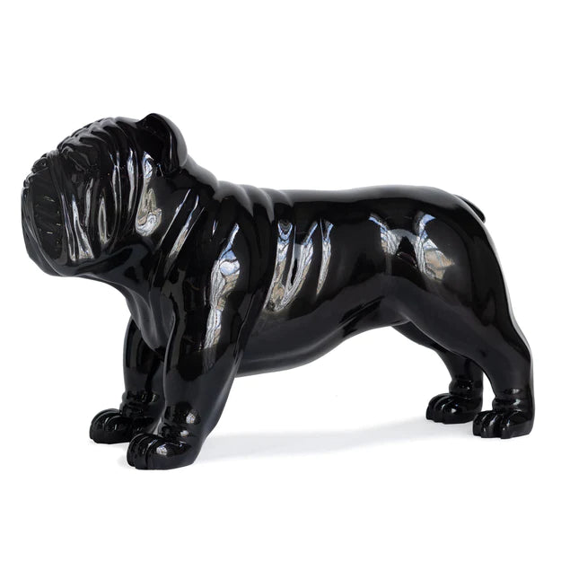 Fiberglass Bulldog MD Indore Sculpture, Black By Gold Leaf Design Group | Animals & Pets | Modishstore - 6