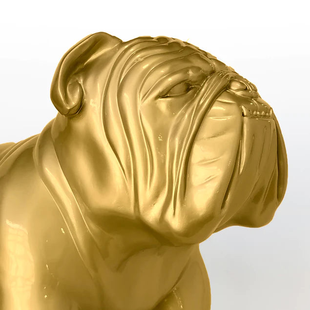 Fiberglass UV  Bulldog MD Outdoor Sculpture, Gold By Gold Leaf Design Group | Animals & Pets | Modishstore - 5
