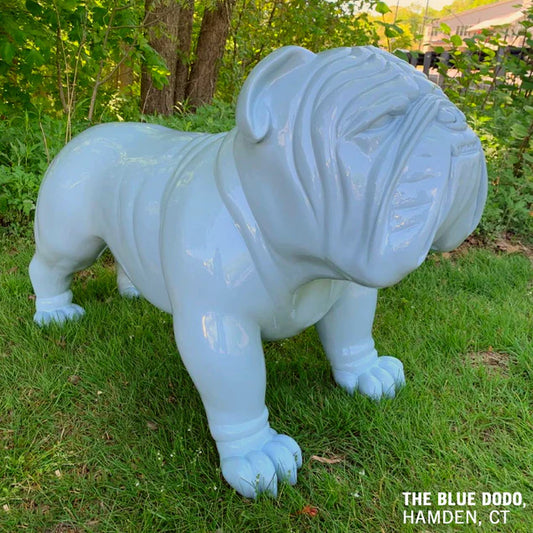 Fiberglass Bulldog MD Sculpture, Smoky By Gold Leaf Design Group | Animals & Pets | Modishstore