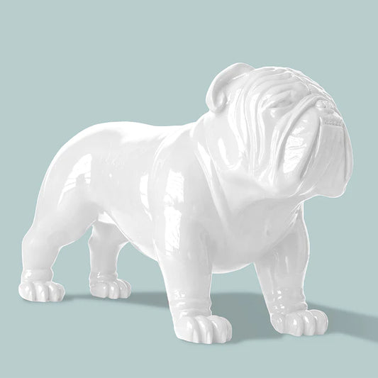 Fiberglass Bulldog MD Sculpture, White By Gold Leaf Design Group | Animals & Pets |  Modishstore