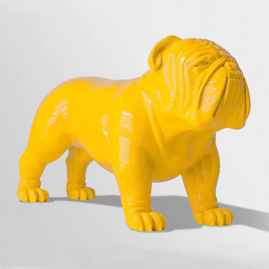 Fiberglass Bulldog MD Sculpture, Yellow By Gold Leaf Design Group | Animals & Pets |  Modishstore