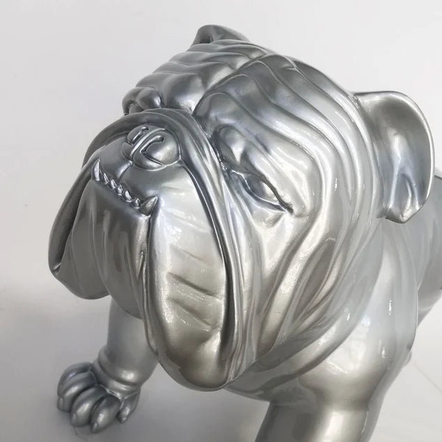 Fiberglass Bulldog MD Sculpture, Silve By Gold Leaf Design Group | Animals & Pets | Modishstore - 4