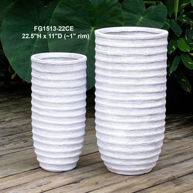 LC Dolma Tall Antique White Small By Gold Leaf Design Group | Planters, Troughs & Cachepots | Modishstore - 4