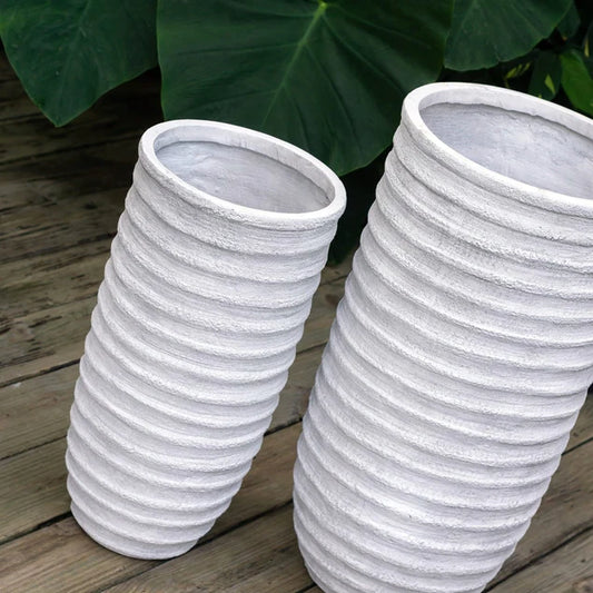 Dolma Tall Ant White, Set 2 Planter By Gold Leaf Design Group | Planters, Troughs & Cachepots | Modishstore