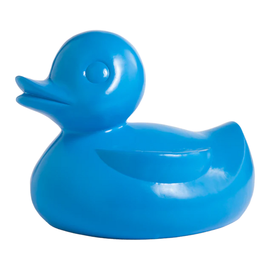 Fiberglass UV  Duck Outdoor Sculpture, Blue By Gold Leaf Design Group | Animals & Pets | Modishstore