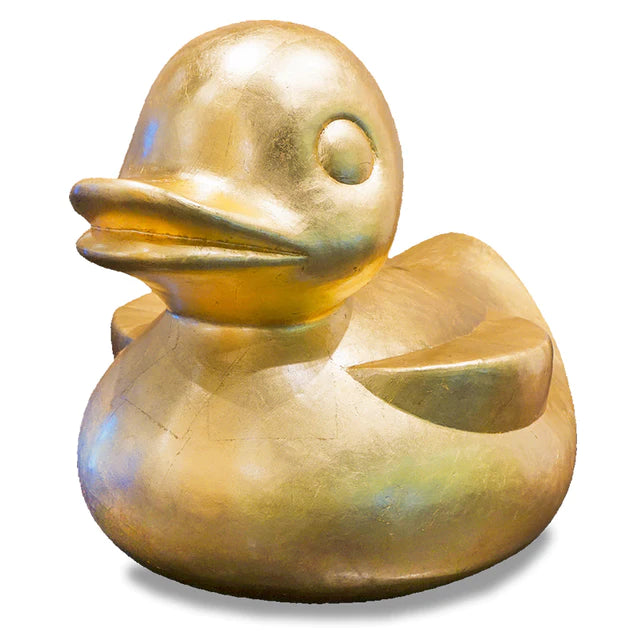 Fiberglass Duck Indore Sculpture, Gold Leaf By Gold Leaf Design Group | Animals & Pets |  Modishstore - 2