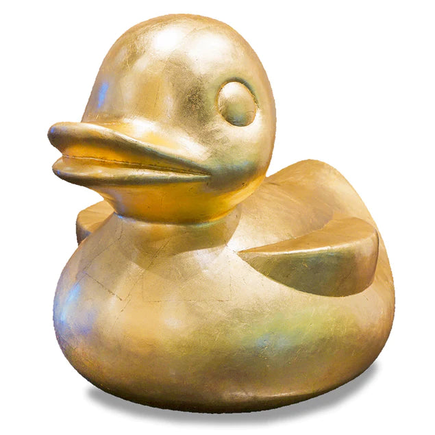 Fiberglass Duck Indore Sculpture, Gold Leaf By Gold Leaf Design Group | Animals & Pets | Modishstore - 2