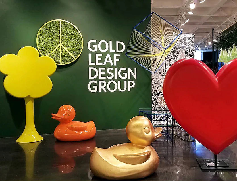 Fiberglass Duck Indore Sculpture, Gold Leaf By Gold Leaf Design Group | Animals & Pets | Modishstore - 6