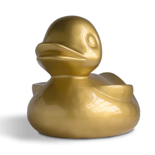 Fiberglass Duck Indore Sculpture, GOLD PAINTE By Gold Leaf Design Group | Animals & Pets |  Modishstore