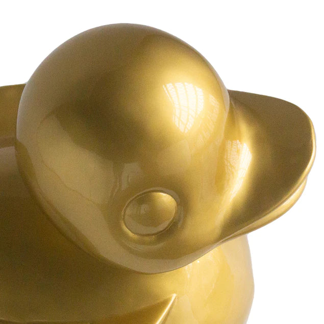 Fiberglass Duck Indore Sculpture, GOLD PAINTE By Gold Leaf Design Group | Animals & Pets |  Modishstore - 2