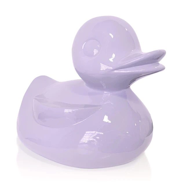 Fiberglass UV  Duck Outdoor Sculpture, Lily Lav By Gold Leaf Design Group | Animals & Pets | Modishstore - 2