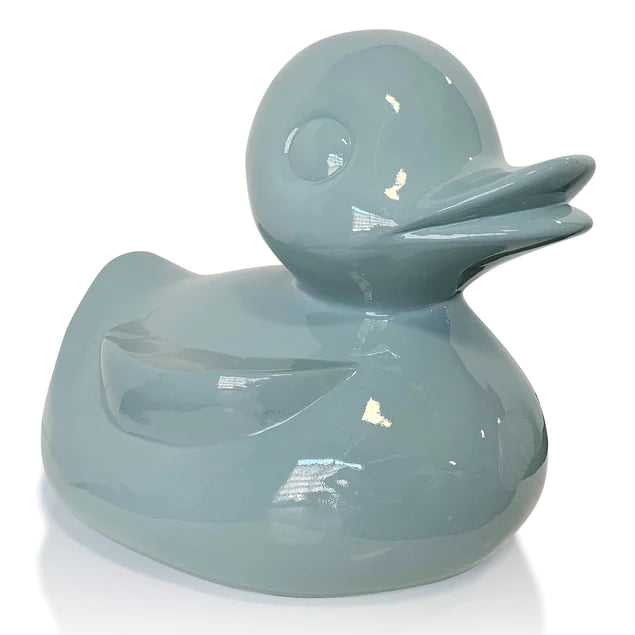 Fiberglass UV  Duck Outdoor Sculpture, Smoky Blue By Gold Leaf Design Group | Animals & Pets | Modishstore - 3
