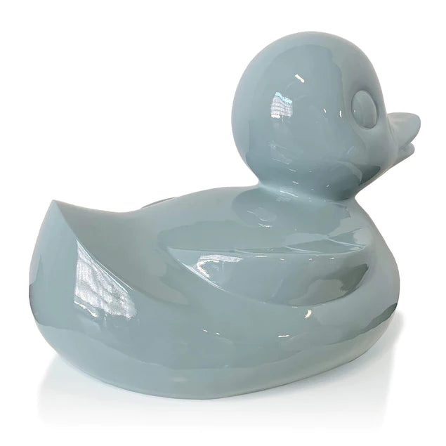 Fiberglass UV  Duck Outdoor Sculpture, Smoky Blue By Gold Leaf Design Group | Animals & Pets | Modishstore - 5