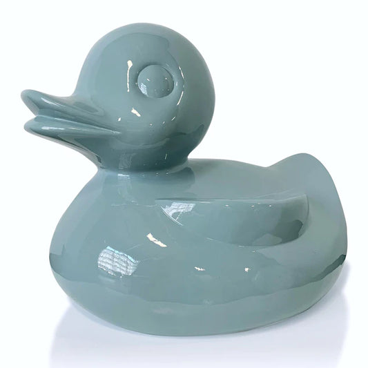 Fiberglass Duck Indore Sculpture, Smoky Blue By Gold Leaf Design Group | Animals & Pets | Modishstore