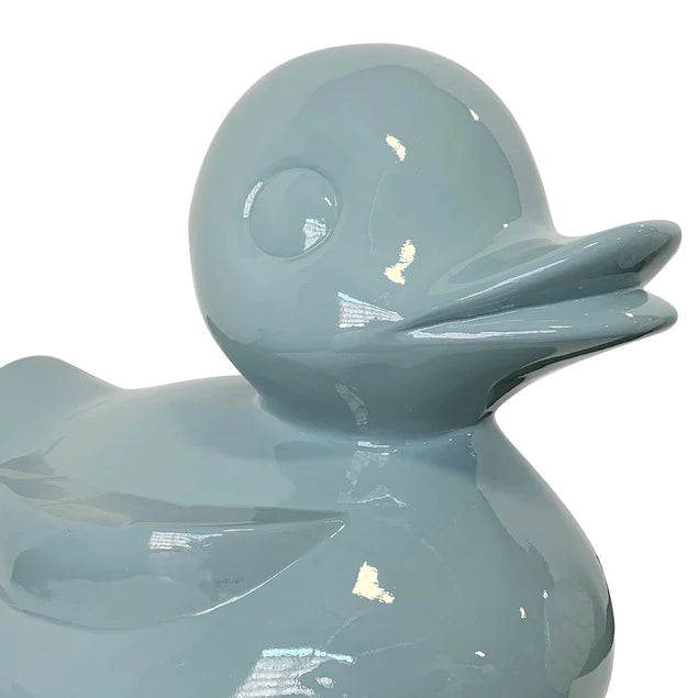Fiberglass UV  Duck Outdoor Sculpture, Smoky Blue By Gold Leaf Design Group | Animals & Pets | Modishstore - 4