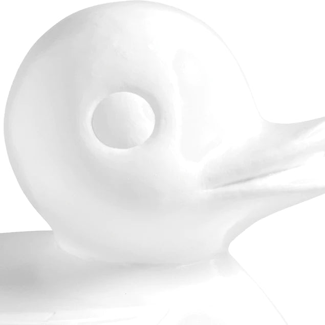 Fiberglass UV  Duck Outdoor Sculpture, White By Gold Leaf Design Group | Animals & Pets | Modishstore - 2