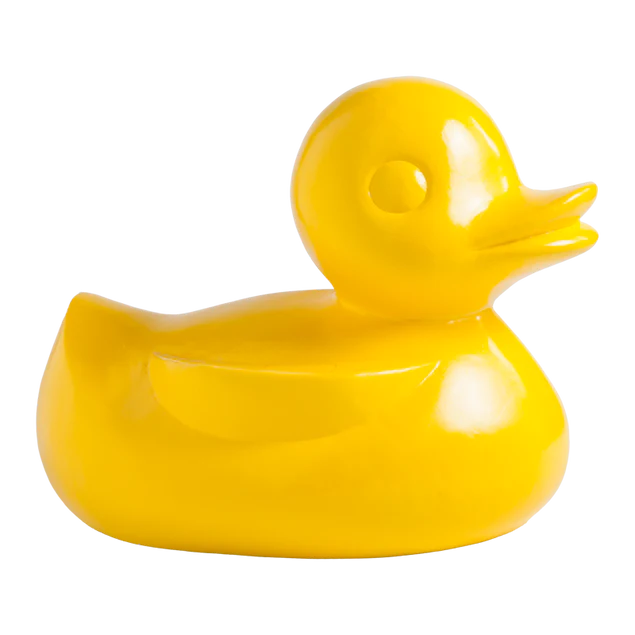 Fiberglass UV  Duck Outdoor Sculpture, Yellow By Gold Leaf Design Group | Animals & Pets | Modishstore - 3