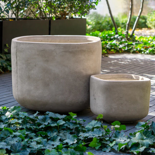 Urbano Tombo Short Planters Set Of 2 By Gold Leaf Design Group | Planters, Troughs & Cachepots | Modishstore