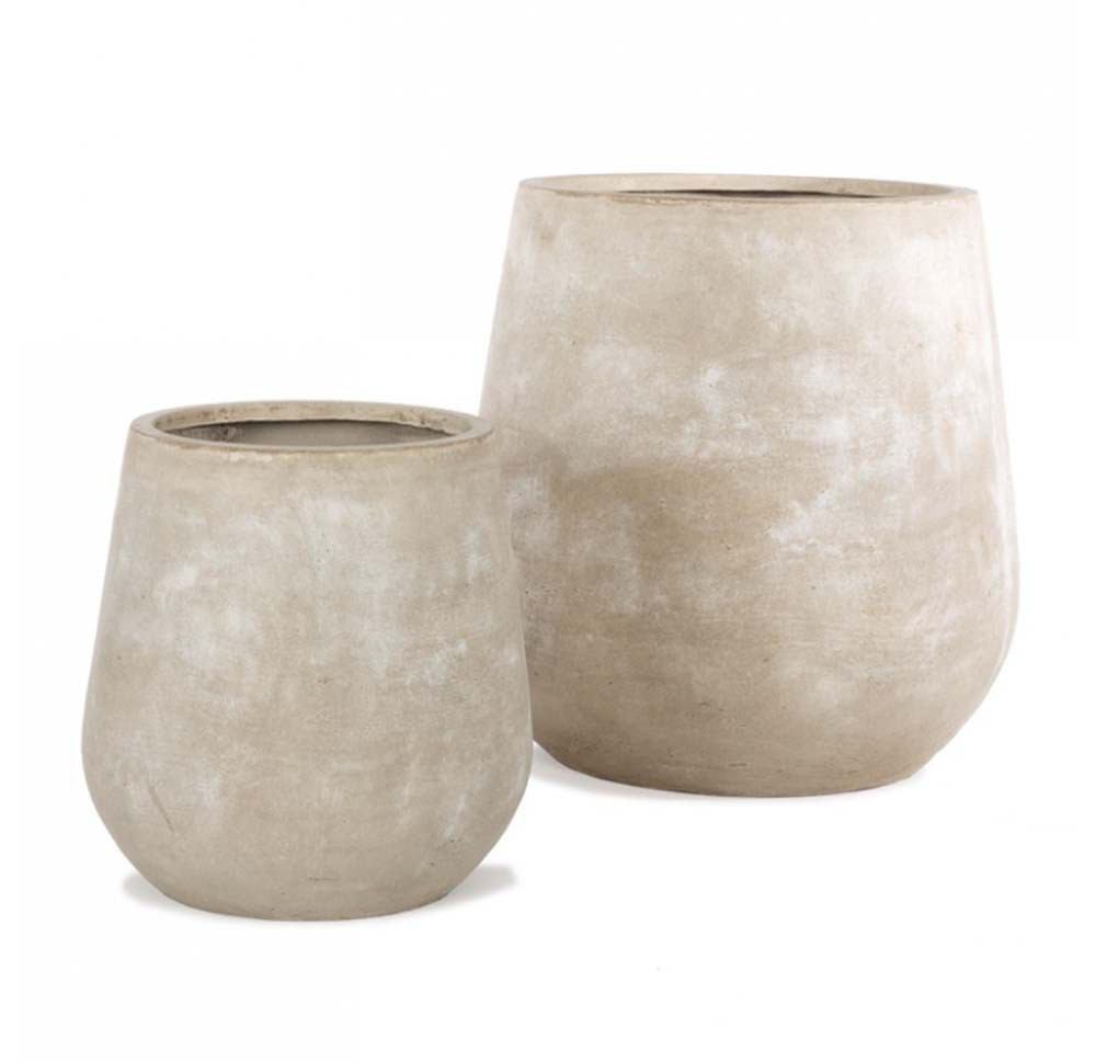 Gold Leaf Design Group Planters, Urbano Bell Fiber Clay SET/ 2 | Planters, Troughs & Cachepots | Modishstore - 3