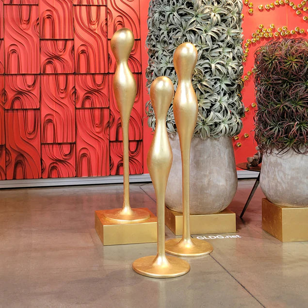 Fiberglass Ghost Sculpture 61"H Gold L By Gold Leaf Design Group | Sculptures | Modishstore