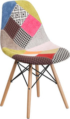 Flash Furniture Elon Series Fabric Chair with Wood Base