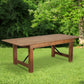 Flash Furniture Hercules Series Antique Rustic Solid Pine Folding Farm Table | Dining Tables | Modishstore
