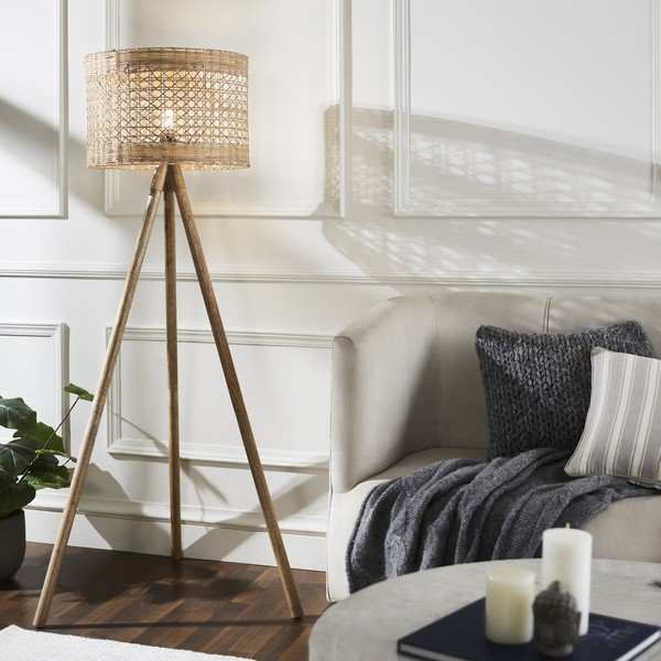 Safavieh Akroyd Floor Lamp - Natural | Floor Lamps | Modishstore