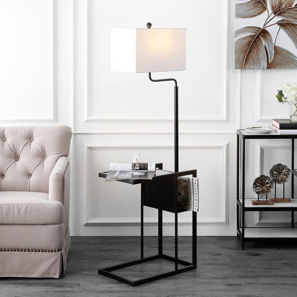 Safavieh Janson Floor Lamp - Matte Black | Floor Lamps | Modishstore