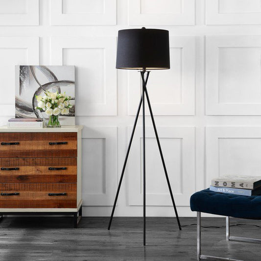 Safavieh Parsen Floor Lamp - Black | Floor Lamps | Modishstore