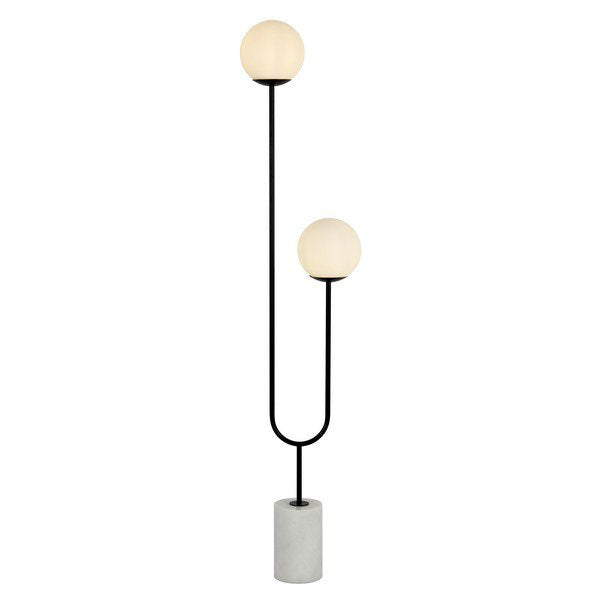 Safavieh Leif Iron And Marble Floor Lamp - Black | Floor Lamps | Modishstore - 2