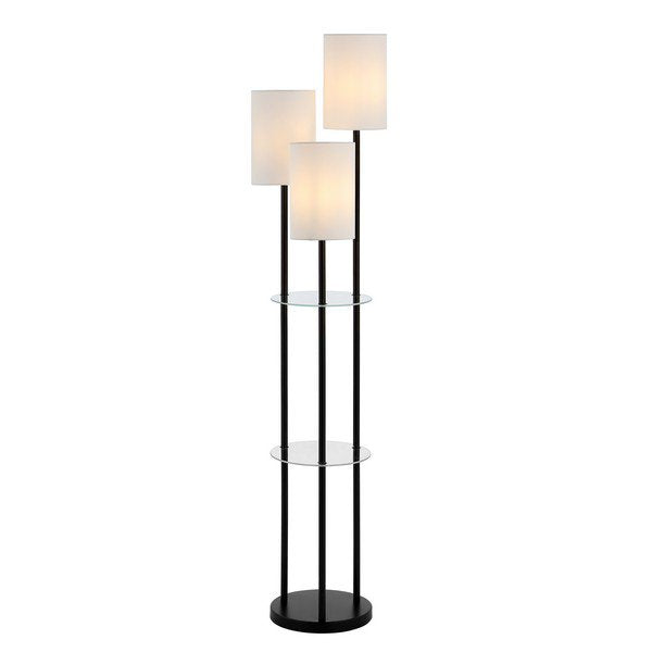 Safavieh Soren Glass And Iron Floor Lamp - Black | Floor Lamps | Modishstore - 2