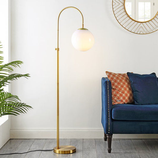 Safavieh Hamil Floor Lamp - Brass Gold | Floor Lamps | Modishstore