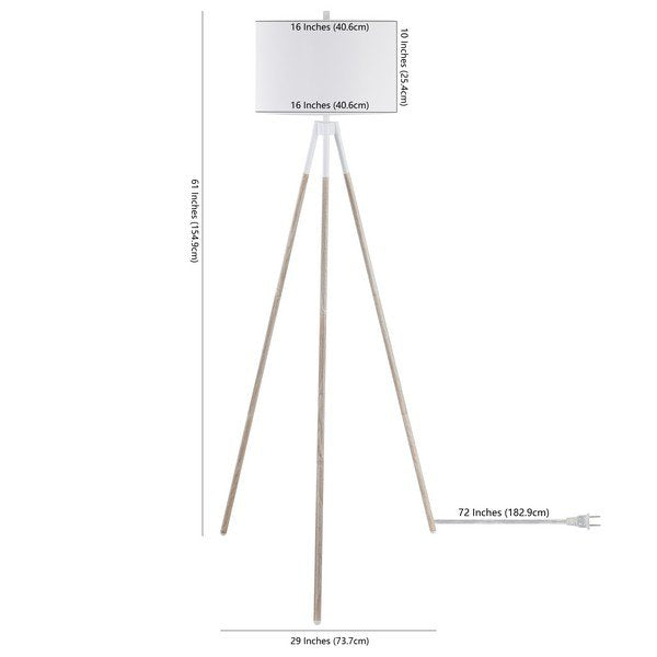 Safavieh Idalia Floor Lamp - Walnut | Floor Lamps | Modishstore - 3