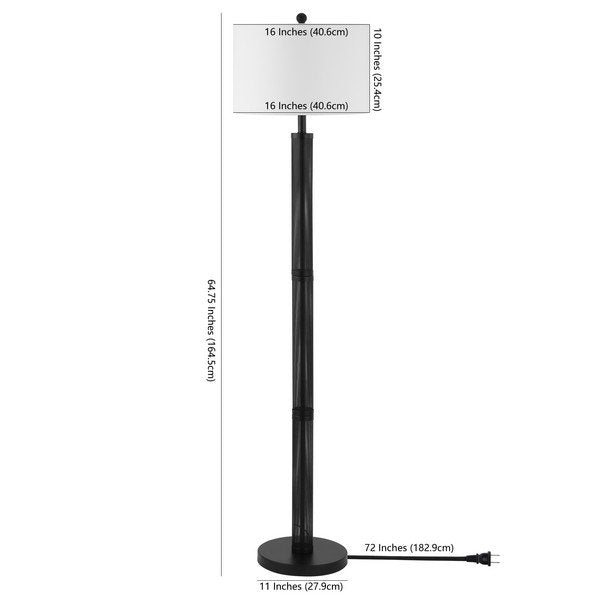 Safavieh Jeyne Floor Lamp - Black | Floor Lamps | Modishstore - 3