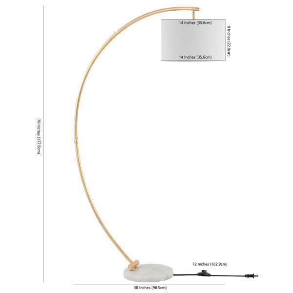 Safavieh Madigan Floor Lamp - Gold | Floor Lamps | Modishstore - 3