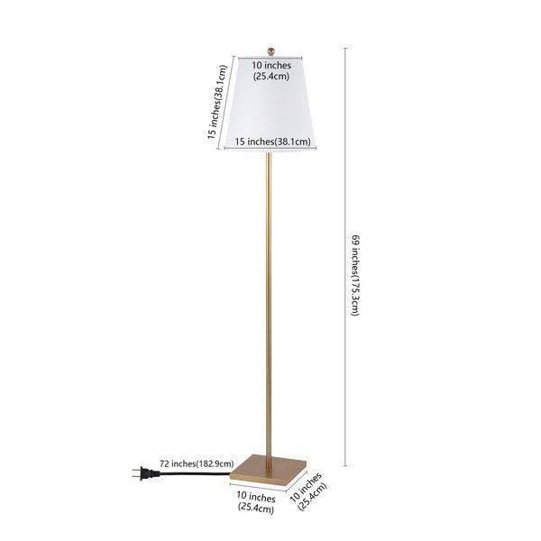 Safavieh Geralt Floor Lamp - Gold | Floor Lamps | Modishstore - 3