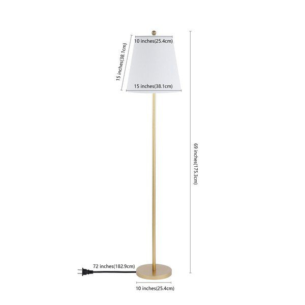 Safavieh Haelyn Floor Lamp - Gold | Floor Lamps | Modishstore - 3