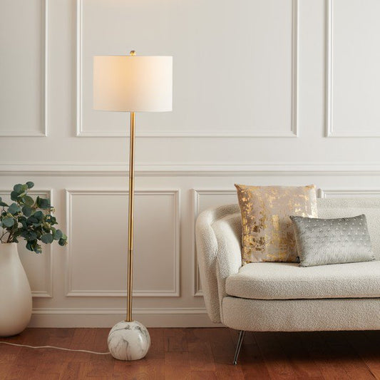 Safavieh Kyrene Floor Lamp - White Marble | Floor Lamps | Modishstore