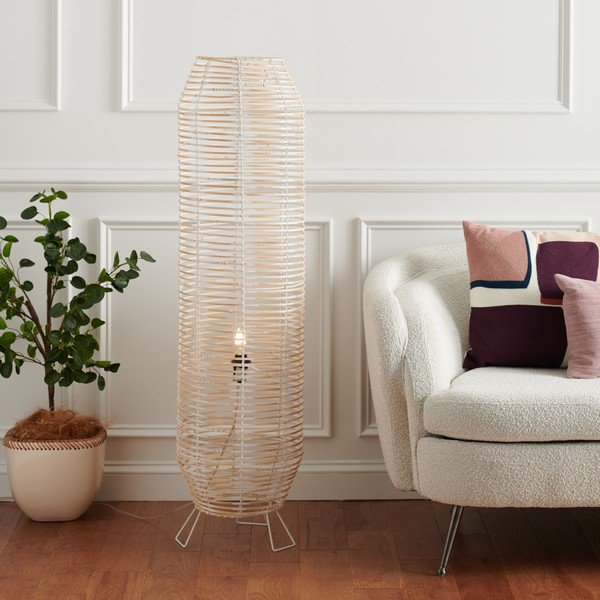 Safavieh Wilde Floor Lamp - White Washed | Floor Lamps | Modishstore