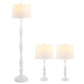 Safavieh Bessie Candlestick Floor And Table Lamp Set Set Of 2 - White | Table Lamps | Modishstore - 2