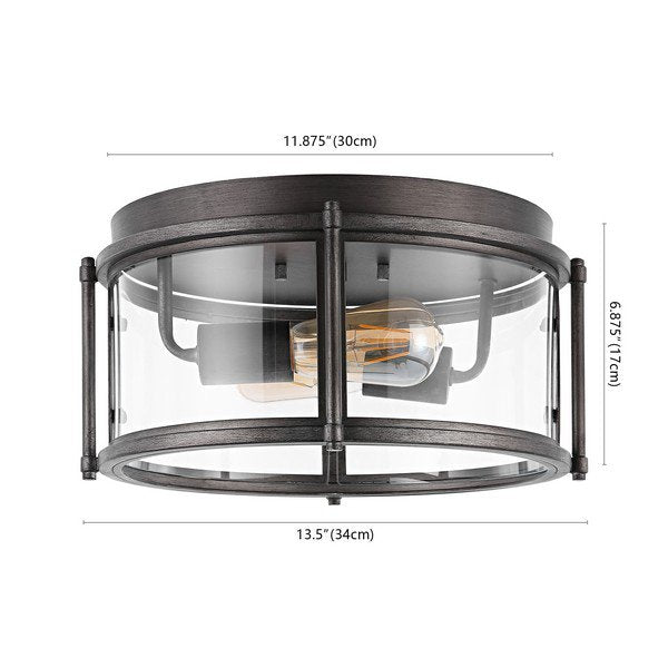 Safavieh Tiller Flush Mount - Antique Gold | Ceiling Lamps | Modishstore - 3