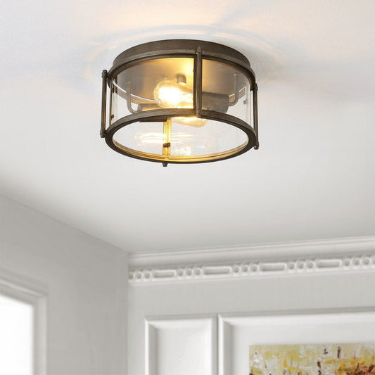 Safavieh Tiller Flush Mount - Antique Gold | Ceiling Lamps | Modishstore