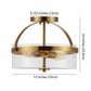 Safavieh Nensor Flush Mount - Brass Gold | Ceiling Lamps | Modishstore - 3