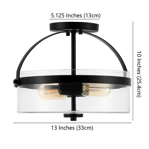 Safavieh Nensor Flush Mount - Black | Ceiling Lamps | Modishstore - 3